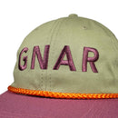 GNARHUNTERS GNAR SNAPBACK GREEN / PURPLE 【 ナーハンターズ ナー スナップバック グリーン / パープル 】