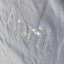 APRIL RHINESTONE TEE - SLATE 【 エイプリル ライムストーン Tシャツ スレイト 】