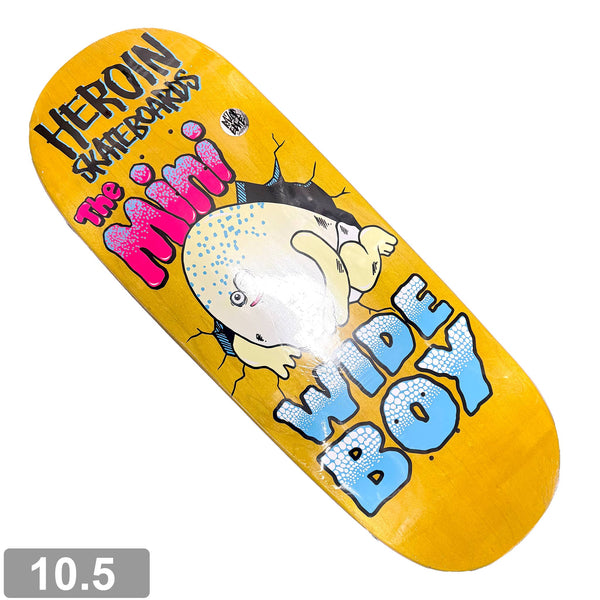 HEROIN MINI WIDE BOY YELLOW DECK 10.5【 ヘロイン ミニ ワイド ボーイ イエロー デッキ 】