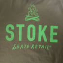 STOKE BONFIRE CREW TEE GLOW WHITE 【 ストーク ボン ファイヤー クルー Tシャツ グロウ ホワイト 】