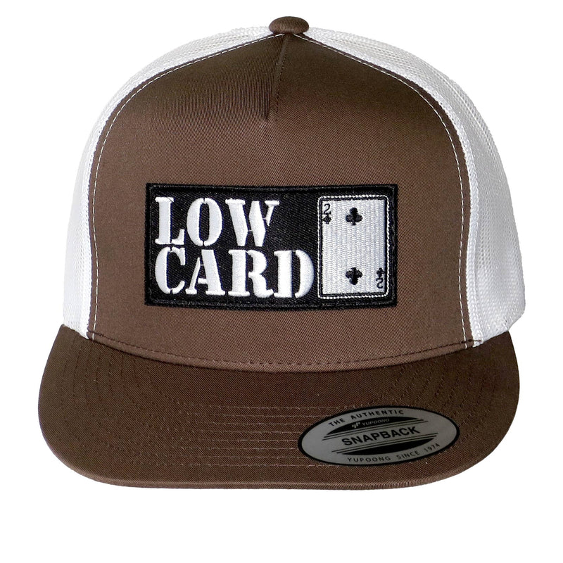 LOWCARD LOGO PATCH MESH HAT BROWN / WHITE 【 ローカード ロゴパッチメッシュ ハット 】