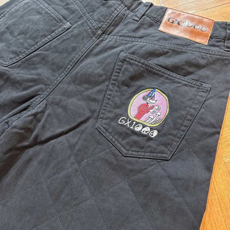 GX1000 BAGGY PANT QUILTED BLACK 【 ジーエックス1000 バギー パンツ キルト ブラック 】