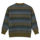 POLAR SKATE CO. GEORGE SWEATER STRIPE BLUE GREEN 【 ポーラー  ジョージ セーター ストライプ ブルー グリーン 】