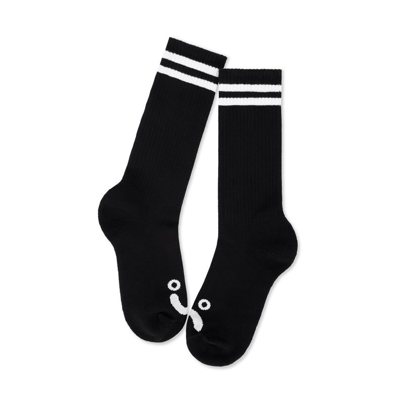 POLAR SKATE CO. HAPPY SAD SOCKS LONG BLACK 【 ポーラー ハッピー サッド ソックス ロング ブラック 】