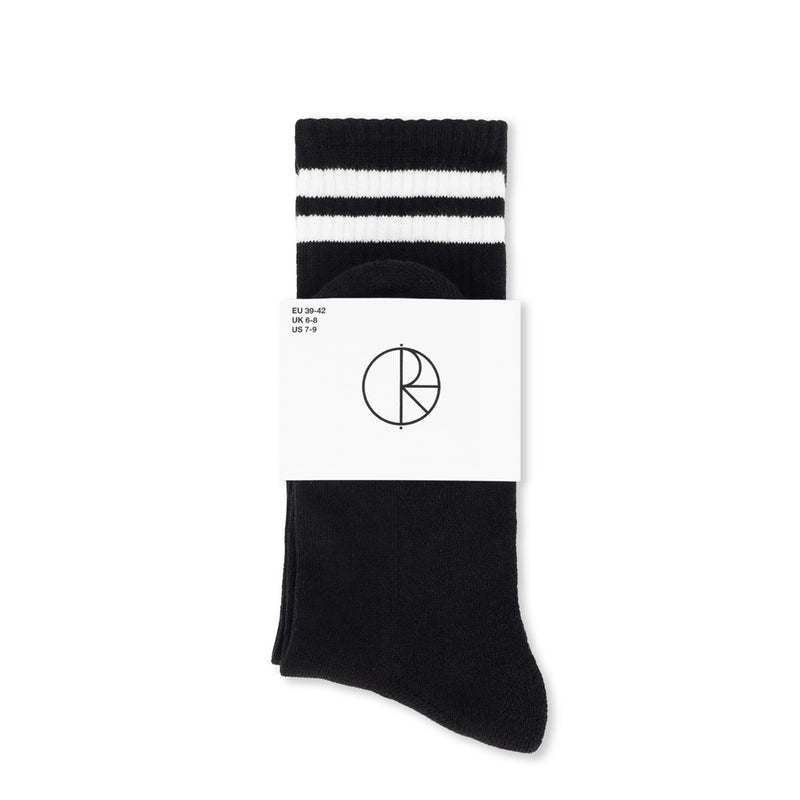 POLAR SKATE CO. HAPPY SAD SOCKS LONG BLACK 【 ポーラー ハッピー サッド ソックス ロング ブラック 】