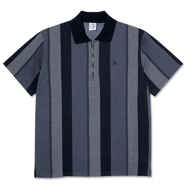 POLAR SKATE CO. HERRINGBONE JACQUES POLO SHIRT BLUE【 ポーラー スケート ヘリンボーン ジャーク ポロ シャツ ブルー 】