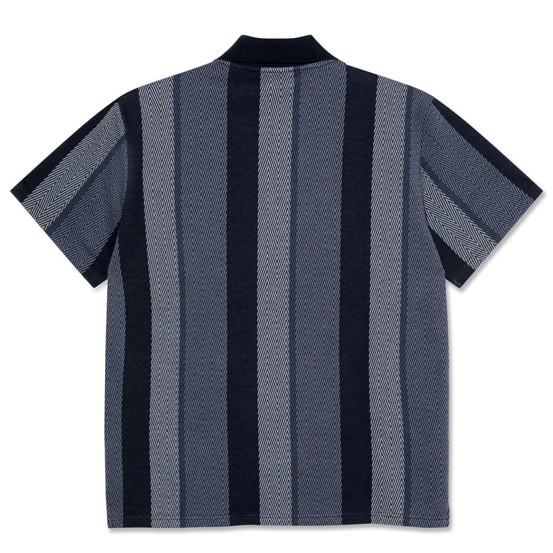 POLAR SKATE CO. HERRINGBONE JACQUES POLO SHIRT BLUE【 ポーラー スケート ヘリンボーン ジャーク ポロ シャツ ブルー 】