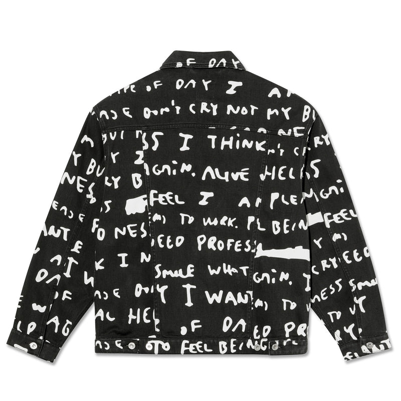 POLAR SKATE CO. PATRIK JACKET SAD NOTES BLACK / WHITE 【 ポーラー スケート  パトリック ジャケット サド ノート ブラック / ホワイト  】