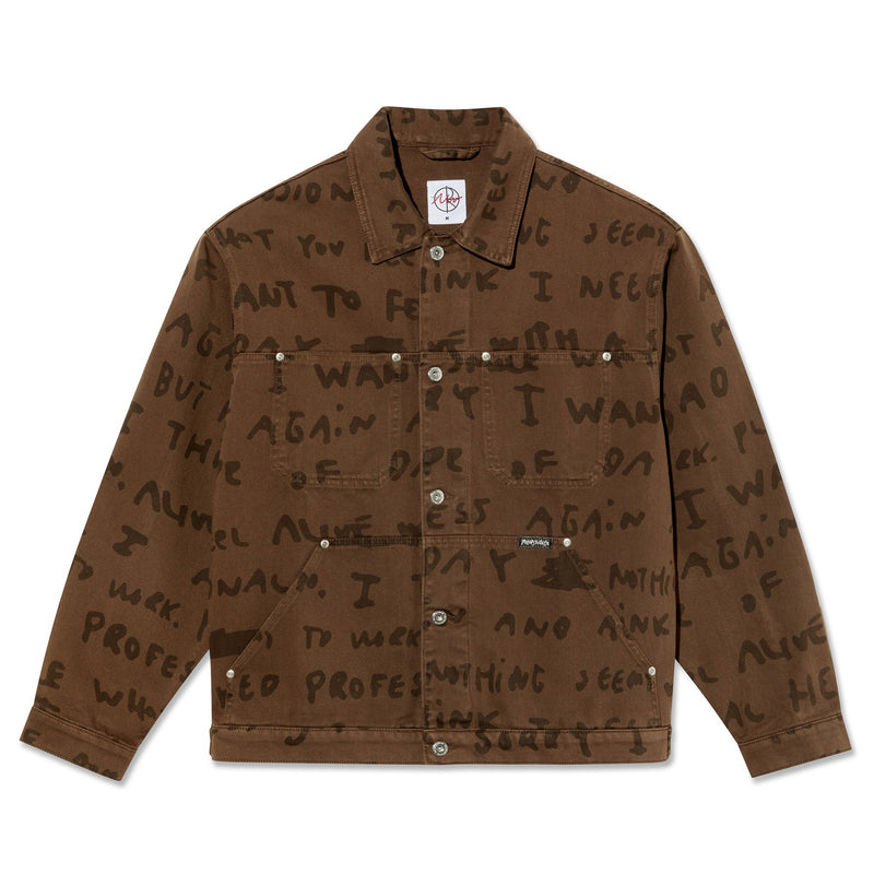 POLAR SKATE CO. PATRIK JACKET SAD NOTES WALNUT 【 ポーラー スケート  パトリック ジャケット サド ノート ウォルナット  】