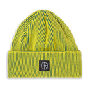 POLAR SKATE CO. LINES MERINO BEANIE - CHARTREUSE/ARMY GREEN 【 ポーラー ラインズ メリノ ビーニー イエロー 】