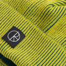 POLAR SKATE CO. LINES MERINO BEANIE - CHARTREUSE/ARMY GREEN 【 ポーラー ラインズ メリノ ビーニー イエロー 】