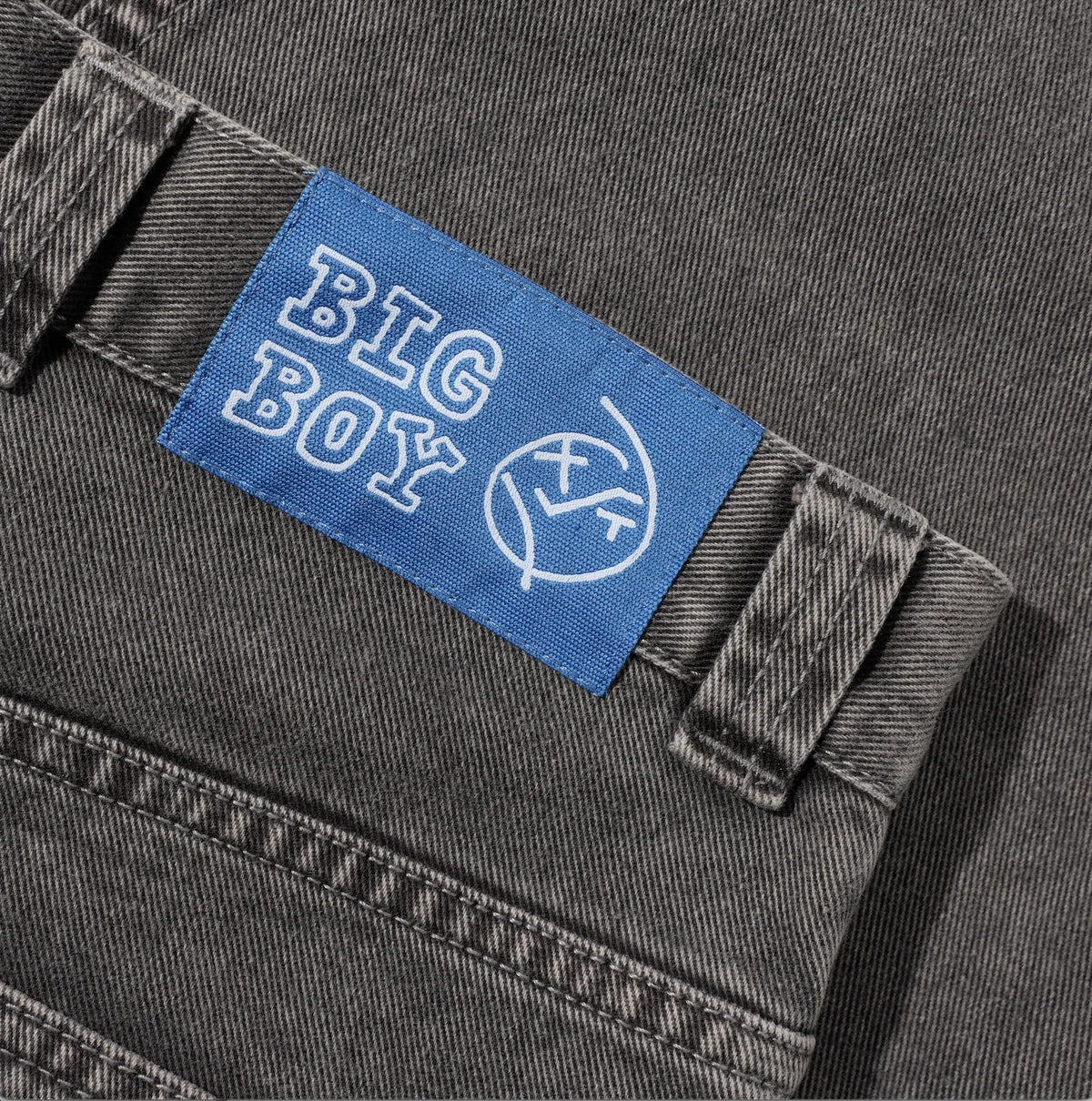 BIG BOY グレー ストレートデニム Sサイズ POLAR SKATE CO. BIG BOY PANTS WASHED GRAY 【 ポーラー ビッグ