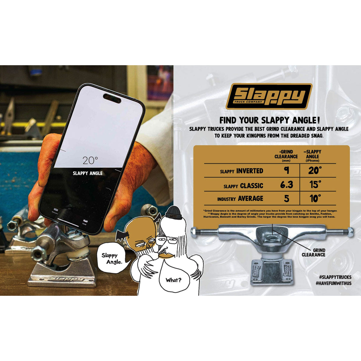 SLAPPY TRUCKS ST1 INVERTED HOLLOW LIGHTS 8.25【 スラッピー