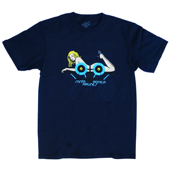 SMA GIRL T-SHIRTS NAVY【 サンタモニカ エアライン ガール Tシャツ ネイビー 】
