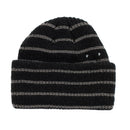 POP TRADING COMPANY POP STRIPED BEANIE BLACK/CHARCOAL 【 ポップ ストライプ ビーニー ブラック / チャコール 】