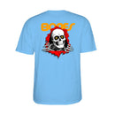 POWELL-PERALTA BONES RIPPER CAROLINA BLUE YOUTH T-SHIRTS 【 子供用 パウエル ボーンズ リッパー Tシャツ キャロライナ ブルー キッズ 】