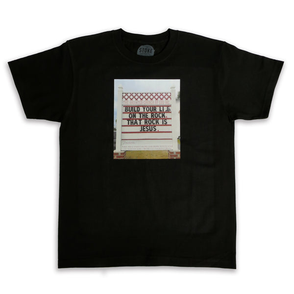 STOKE BUILD YOUR LIE TEE BLACK 【 ビルド ユア ライ Tシャツ ブラック 】