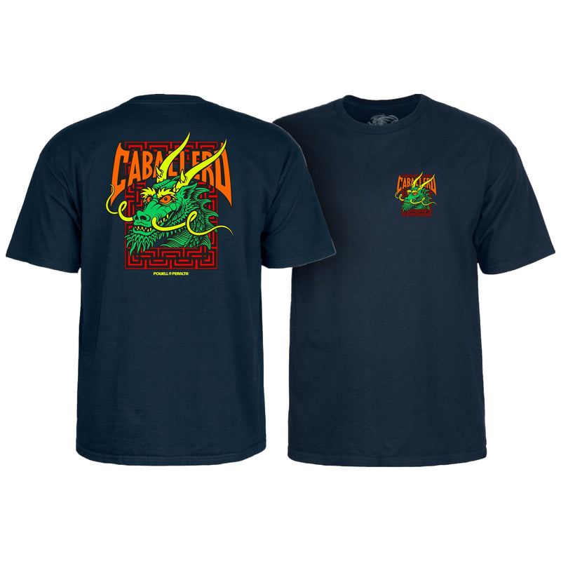 POWELL PERALTA CABALLERO STREET DRAGON NAVY T-SHIRTS 【 パウエル ペラルタ キャバレロ ストリート ドラゴン ネイビー Tシャツ 】