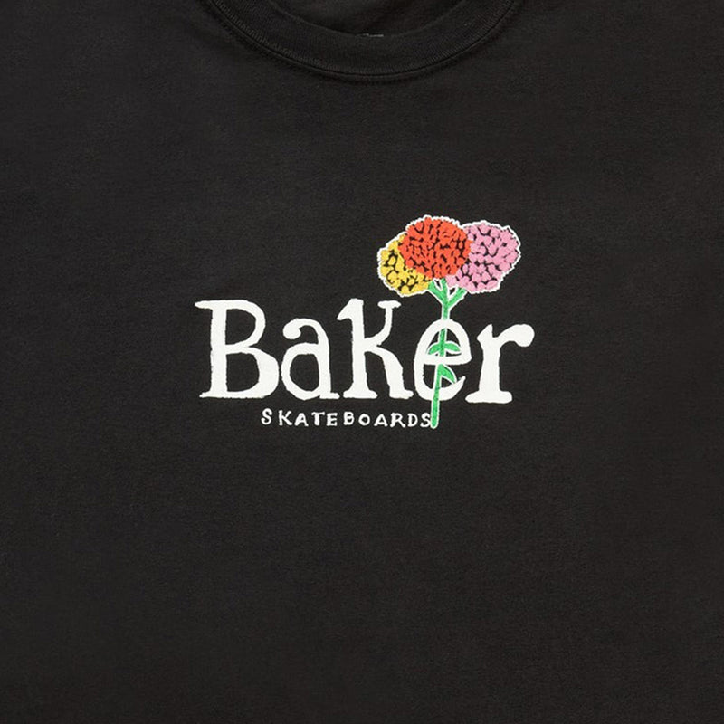 BAKER FLEURS TEE WASHED BLACK 【 ベイカー フルール Tシャツ ウォッシュ ブラック 】