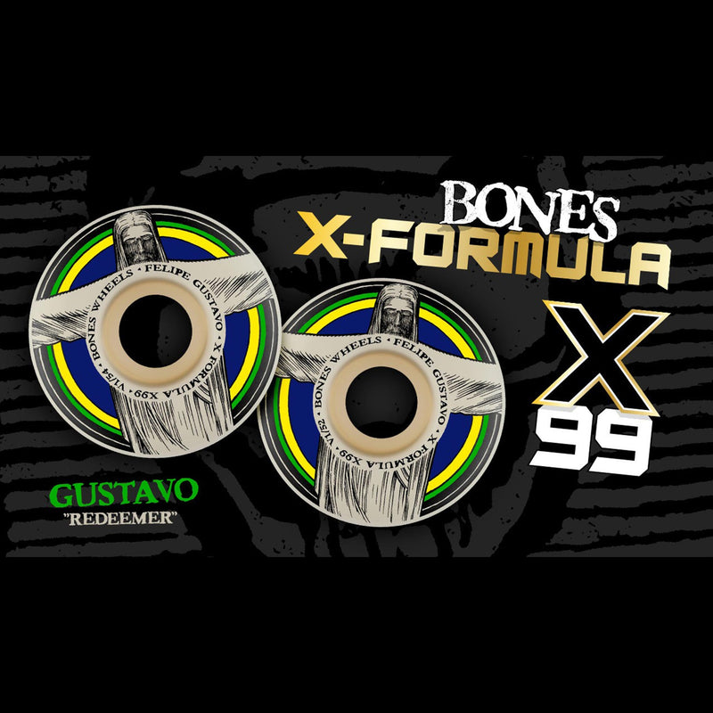 BONES X-FORMULA V1 GUSTAVO REDEEMER WHEEL 54mm 99A 【 ボーンズ X-フォーミュラ V1 グスタボ リディーマ ウィール 】
