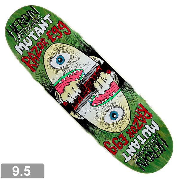 HEROIN MUTANT RAZOR EGG 9.5 GREEN 【 ヘロイン ミュータント レーザー エッグ デッキ 】