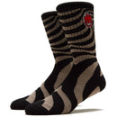 SPITFIRE BIGHEAD FILL EMB SWIRL CREW SOCKS BLACK / TAN 【 スピットファイア ビッグヘッド フィル EMB スワール クルー ソックス ブラック / タン 】