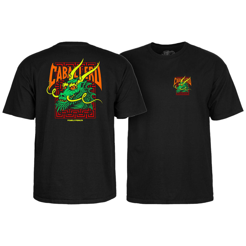 POWELL PERALTA CABALLERO STREET DRAGON BLACK T-SHIRTS 【 パウエル ペラルタ キャバレロ ストリート ドラゴン ブラック Tシャツ 】