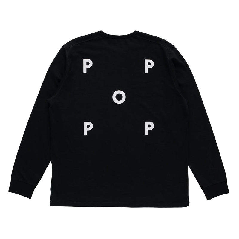 pop trading companyコンプリート POP TRADING COMPANY POP LOGO LONGSLEEVE BLACK【 ポップ ロゴ ロング