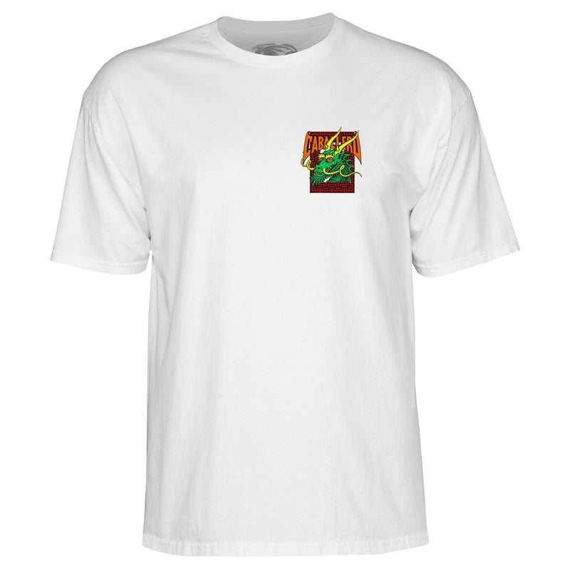 POWELL PERALTA CABALLERO STREET DRAGON WHITE T-SHIRTS 【 パウエル ペラルタ キャバレロ ストリート ドラゴン ホワイト Tシャツ 】