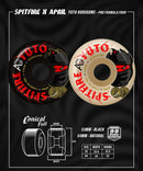 SPITFIRE x APRIL YUTO FORMULA FOUR CONICAL FULL 99A BLACK 53mm 【 スピットファイヤー エイプリル ユウト F4 コニカル フル ブラック ウィール 】