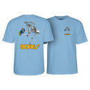 POWELL-PERALTA SKATE SKELETON BABY BLUE T-SHIRTS 【 ボーンズ スケート スケルトン ベイビーブルー Tシャツ 】