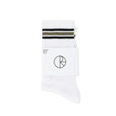 POLAR SKATE CO. RIB SOCKS STRIPE WHITE BLACK SAGE【 ポーラー リブ ソックス ストライプ ホワイト ブラック セージ 】