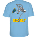 POWELL-PERALTA SKATE SKELETON BABY BLUE T-SHIRTS 【 ボーンズ スケート スケルトン ベイビーブルー Tシャツ 】