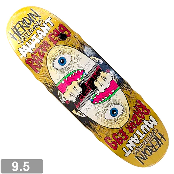 HEROIN MUTANT RAZOR EGG 9.5 YELLOW 【 ヘロイン ミュータント レーザー エッグ デッキ 】