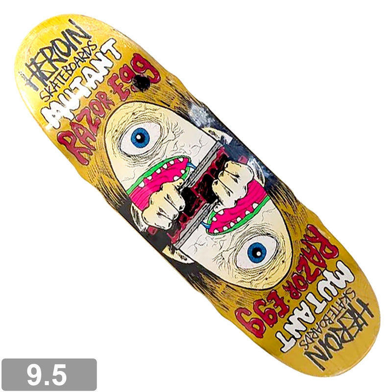 HEROIN MUTANT RAZOR EGG 9.5 YELLOW 【 ヘロイン ミュータント レーザー エッグ デッキ 】