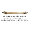 STOKE DUCKIE MICRO DECK 6.75 BLUE 【 ストーク ダッキー マイクロ キッズ デッキ ブルー 】