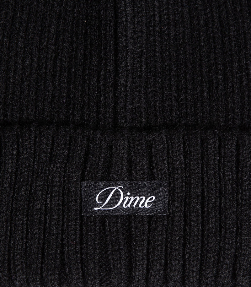 DIME CURSIVE FOLD BEANIE BLACK 【 ダイム カーシブ フォールド ビーニー ブラック 】