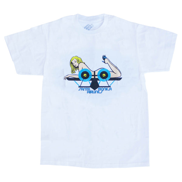 SMA GIRL T-SHIRTS WHITE【 サンタモニカ エアライン ガール Tシャツ ホワイト 】