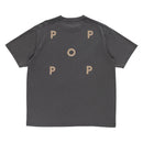POP TRADING COMPANY POP LOGO T-SHIRTS WASHED CHARCOAL/WHITE PEPPER【 ポップ ロゴ Tシャツ ウオッシュドチャコール / ホワイトペッパー 】