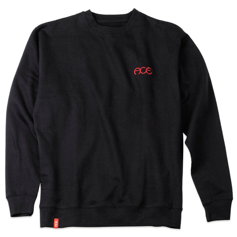 ACE TRUCKS HUTCH CREWNECK SWEATSHIRT BLACK【 エーストラック ハッチ クルーネック スウェットシャツ ブラック 】