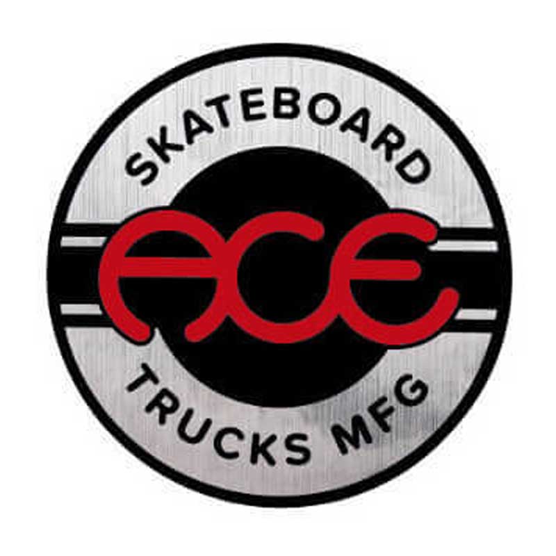 ACE TRUCKS SEAL LOGO SILVER SMALL STICKERS 【 エース トラック シール ロゴ シルバー スモール ステッカー 】
