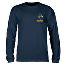 POWELL SKATE SKELETON LONG SLEEVE T-SHIRTS NAVY 【 ボーンズ スケート スケルトン 長袖Tシャツ ネイビー 】