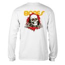 POWELL RIPPER LONG SLEEVE T-SHIRTS WHITE 【 ボーンズ リッパー 長袖Tシャツ ホワイト 】