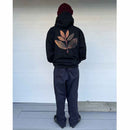 MAGENTA FALL LEAF HOODIE BLACK【 マゼンタ フォール リーフ フーディー ブラック 】