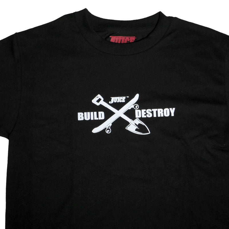 JUICE BUILD X DESTROY T-SHIRT BLACK 【 ジュース ビルド X デストロイ Tシャツ ブラック 】