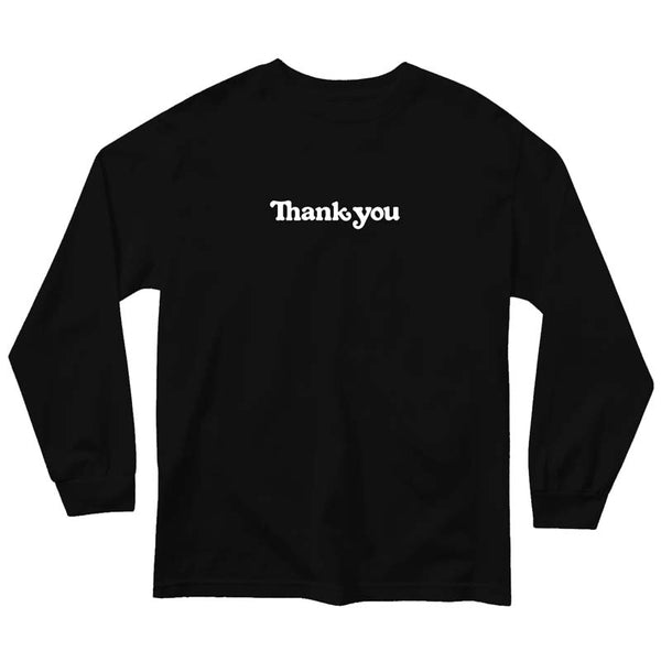 THANK YOU SKATE CO. CENTER LOGO L/S TEE BLACK【 サンキュー センター ロゴ ロングスリーブ ブラック Tシャツ 長袖 】