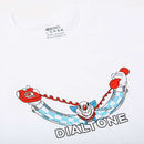 DIAL TONE WHEEL CO. WISECRACKER TEE WHITE 【 ダイアル トーン ワイズクラッカー Tシャツ ホワイト 】