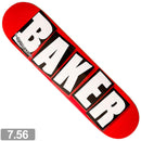 BAKER BRAND LOGO WHITE DECK 7.56 【 ベイカー ブランド ロゴ ホワイト デッキ 】