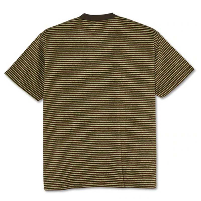 POLAR SKATE CO. TERRY STRIPE TEE BROWN 【 ポーラー テリー