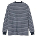 POLAR SKATE CO. STRIPE SHIN LONGSLEEVE  NAVY【 ポーラー ストライプ シン ロングスリーブ ネイビー 】